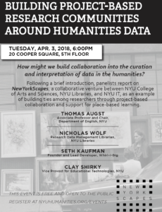 Building Project-Based Research Communities around Humanities Data